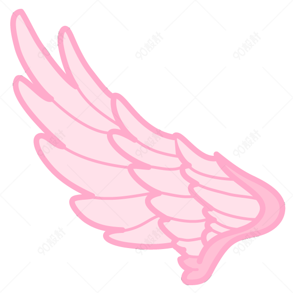 可爱的翅膀卡通装饰