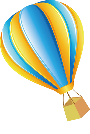 彩色热气球高清png