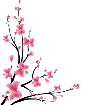 梅花树枝装饰png素材