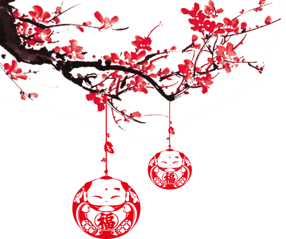 春节装饰梅花素材