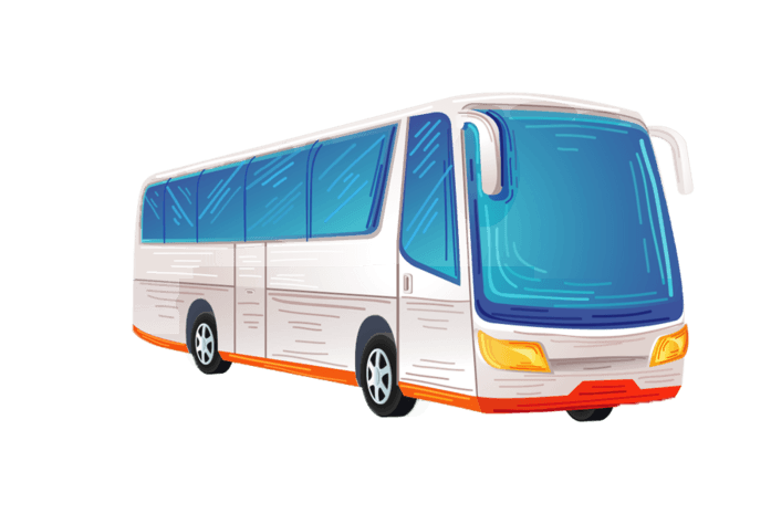 春运大巴汽车png元素