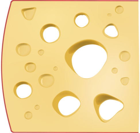 手绘创意卡通奶酪片png元素