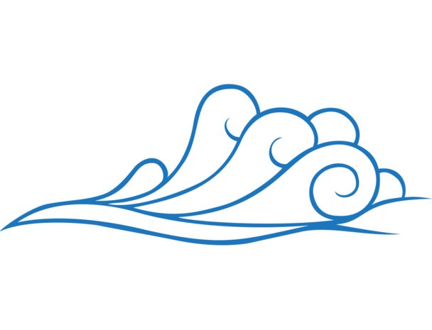 卡通海浪浪花png元素