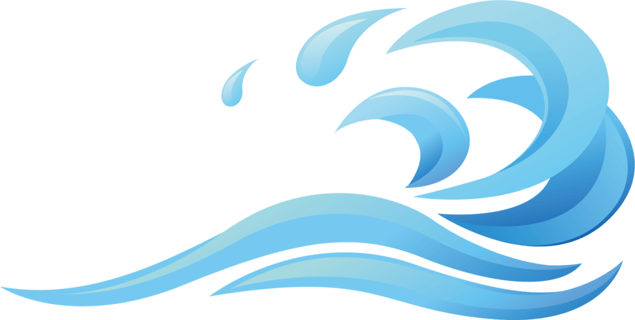 卡通海浪浪花png元素