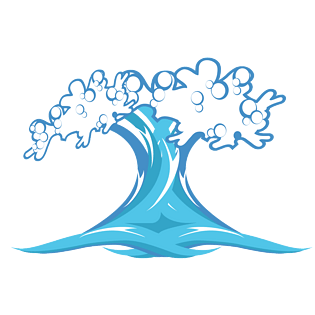 卡通海浪浪花png元素