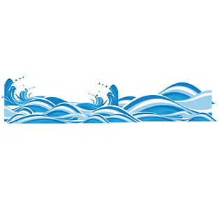 卡通海浪浪花png元素