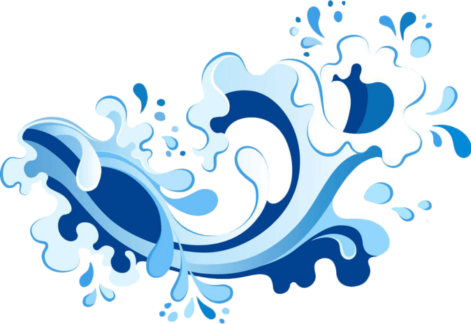 卡通海浪浪花png元素