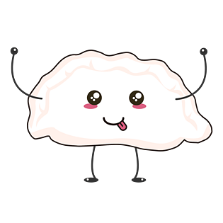 卡通水饺插画pngpsd2000*2000当地特色小吃扁食手绘pngpsd2000*2000