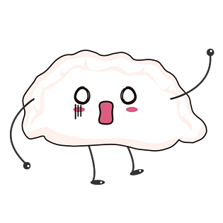 立冬白色卡通手绘水饺饺子