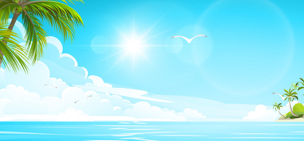 海边海报背景背景