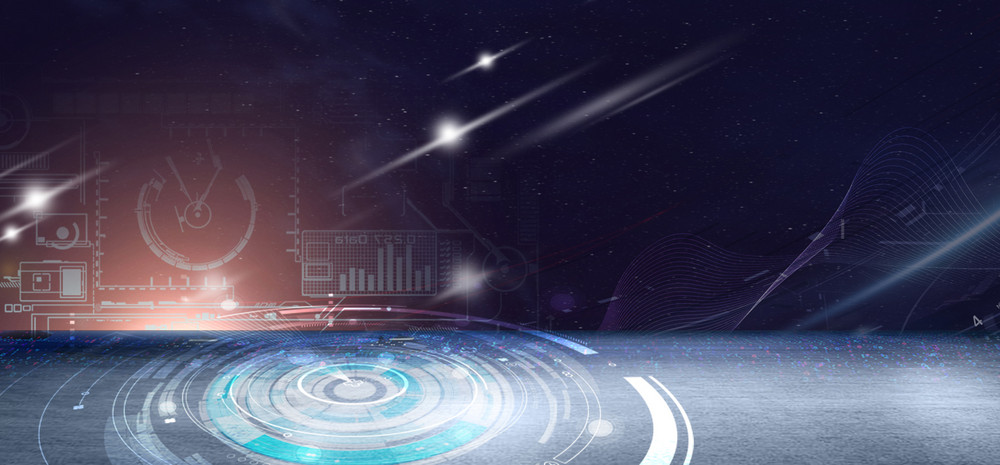 蓝色科技智能机器人数码家电产品海报背景图