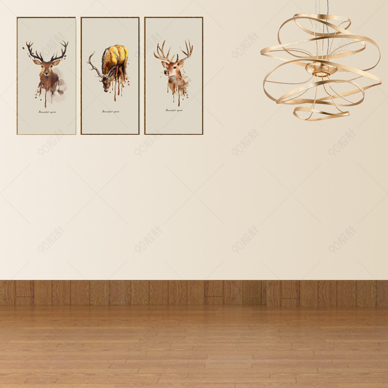 米黄色室内装饰画木纹地板箱包主图背景图