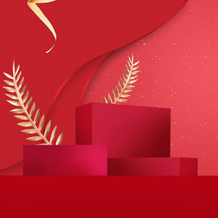 红色展台背景背景