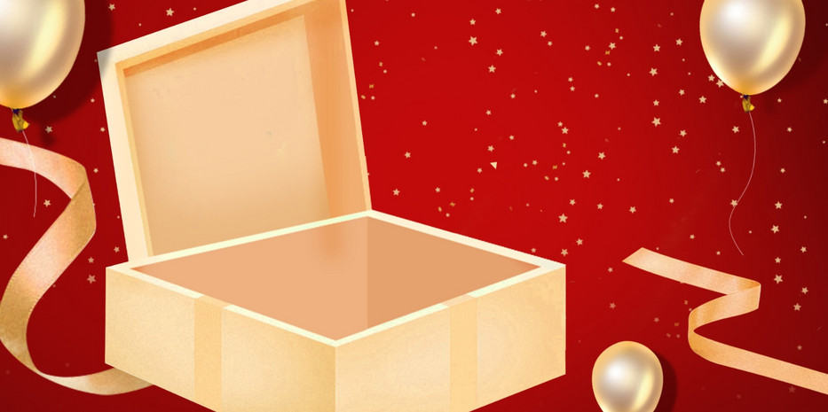 红色礼盒背景