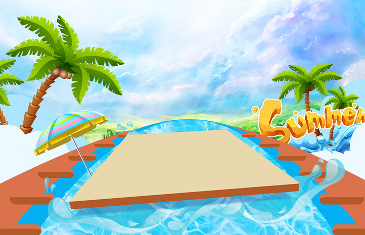 椰子海报背景