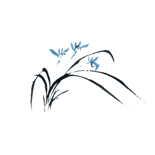 兰花中国风 植物pngpsd2000*2000中国风古风六边形边框花卉边框pngpsd