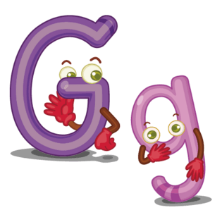 卡通大小写字母g