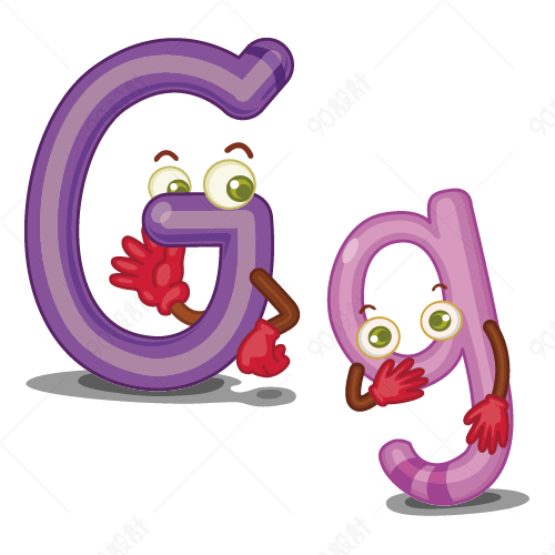 卡通大小写字母g