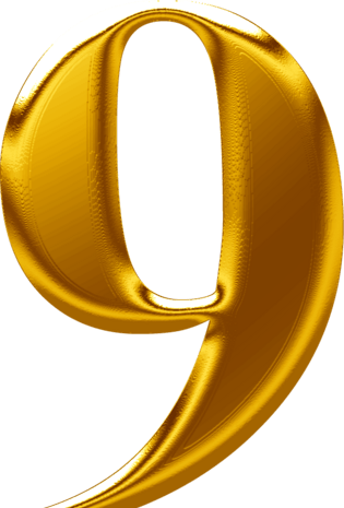 金属质感数字9