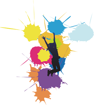 彩色剪影人物图片大全