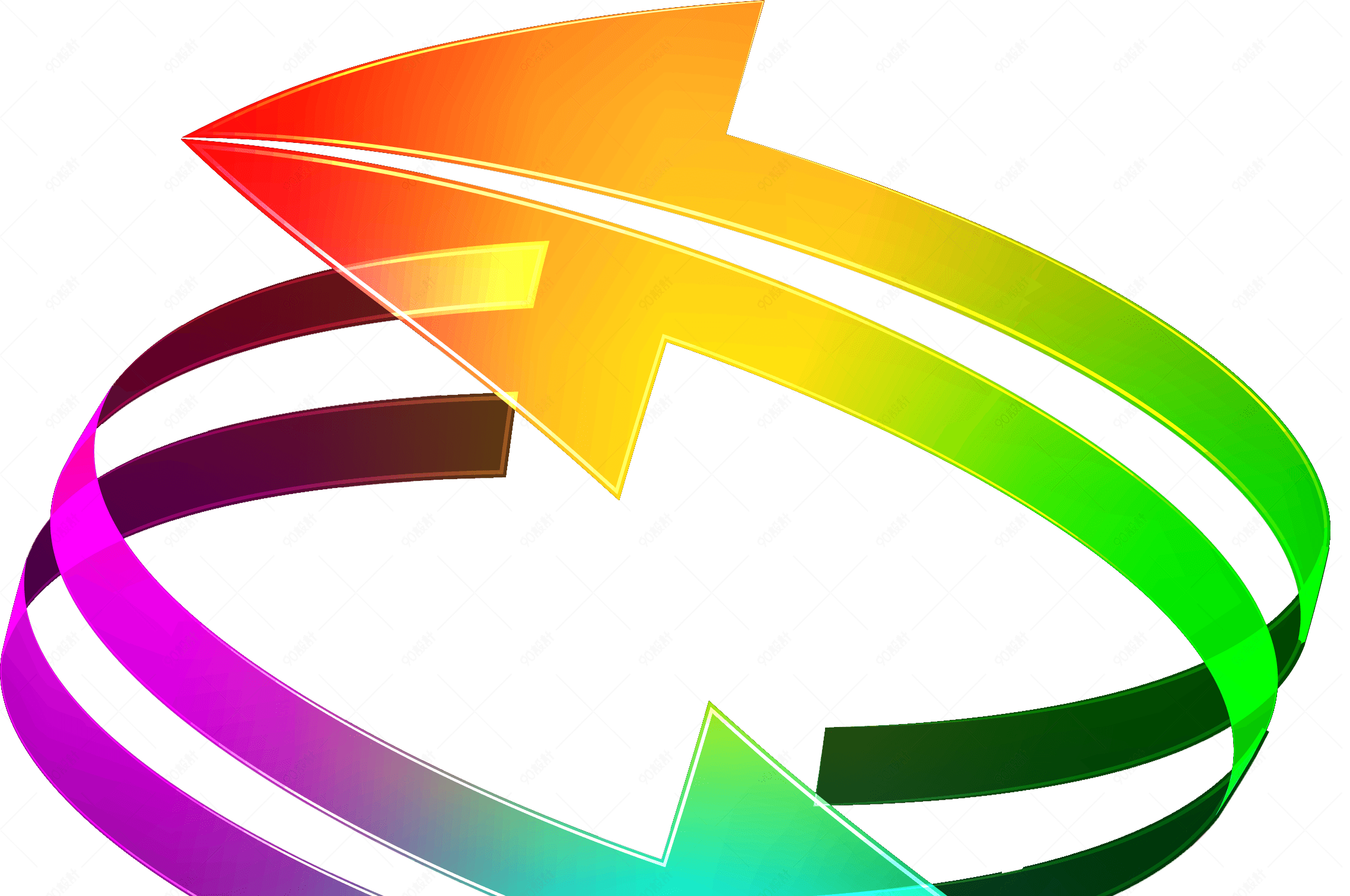 炫彩渐变颜色箭头