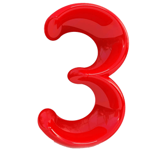 红色立体数字图片大全