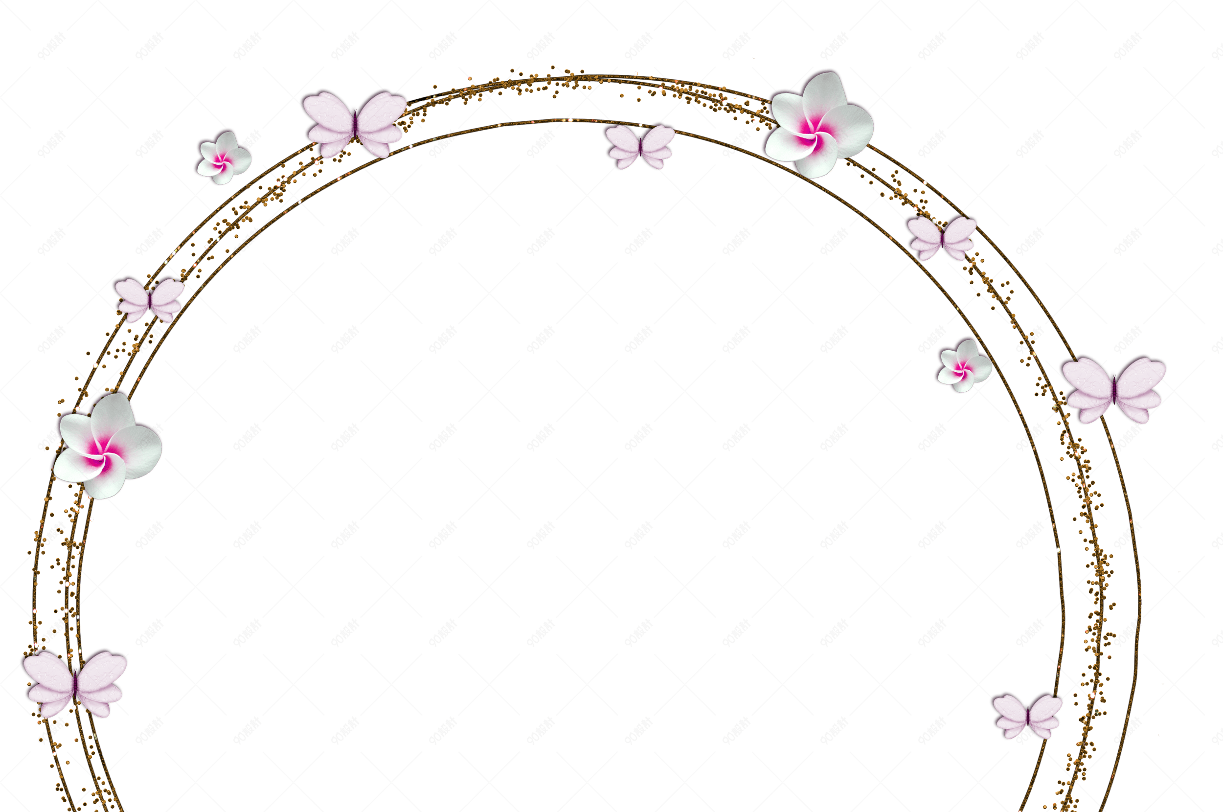 简约花藤边框纹理