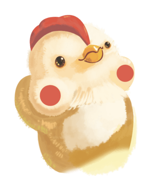 黄色萌萌鸡pngpsd2000*2000卡通手绘小鸡pngpsd2000*2000小黄鸡牲畜