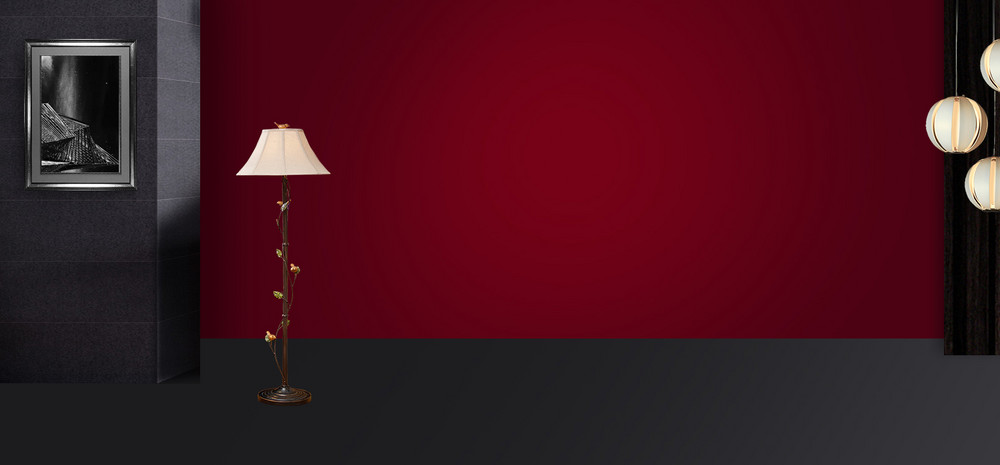 简约大气红黑渐变墙体空间箱包男鞋海报背景