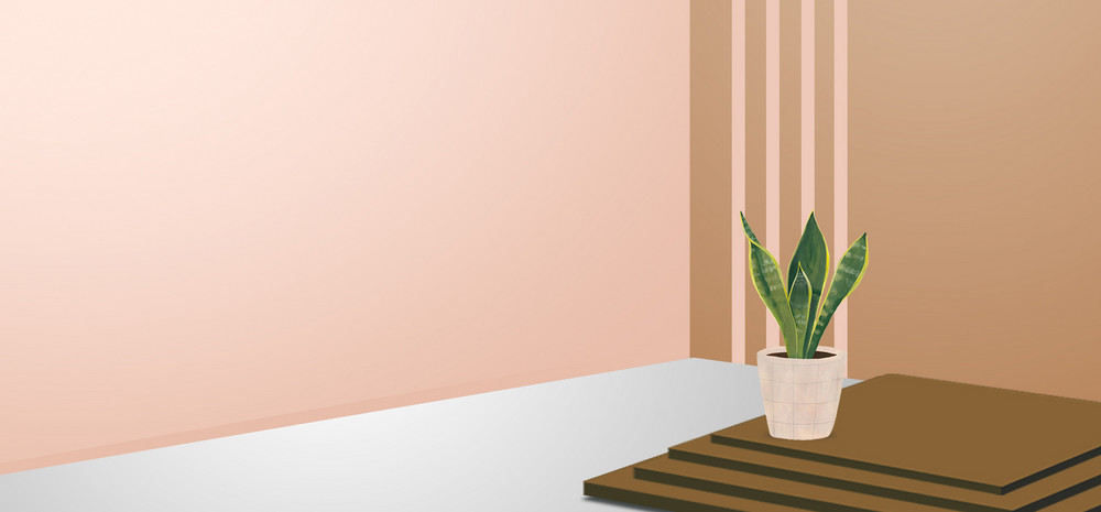 杏色立体行李箱海报背景