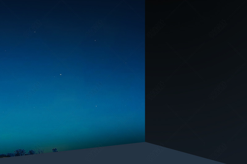 藏青色半空间墙体户外星空家具主图详情背景