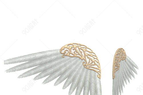 侧面天使翅膀