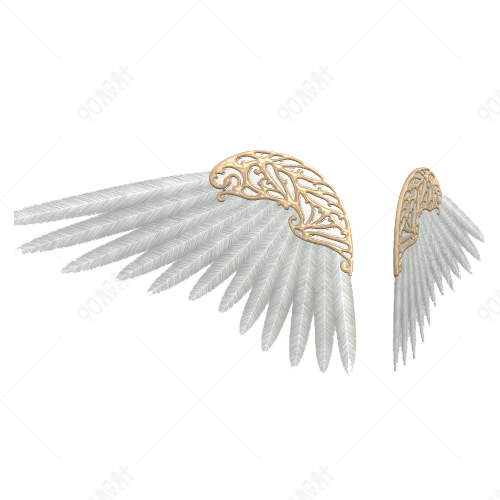 侧面天使翅膀
