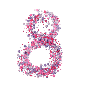 花型数字8素材png