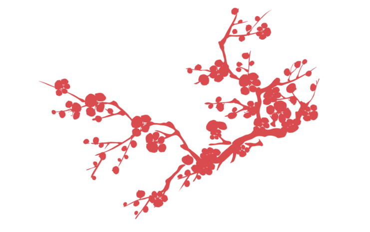 梅花剪影图片大全