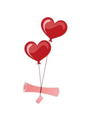 心形气球矢量图