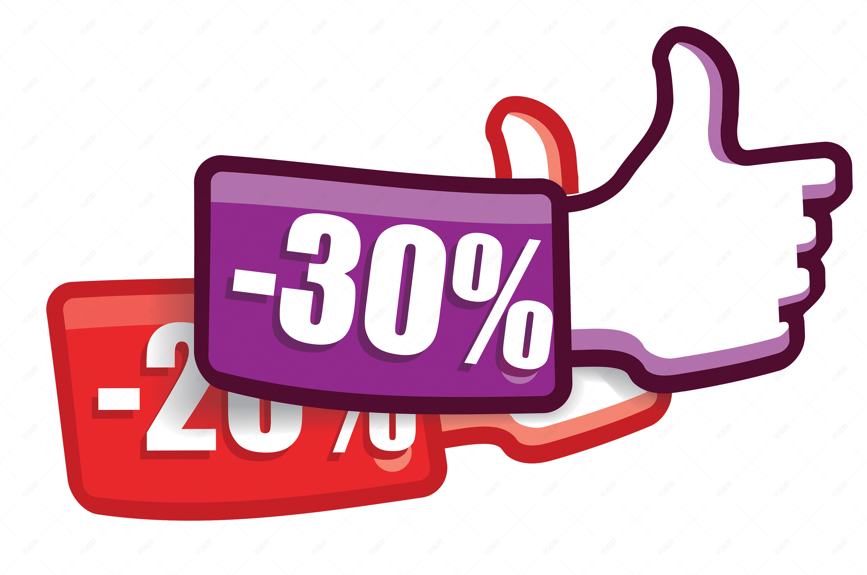 大拇指推荐促销标签