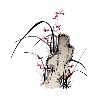 兰花水墨画