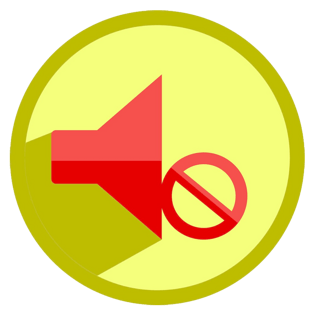 卡通图标静音标志