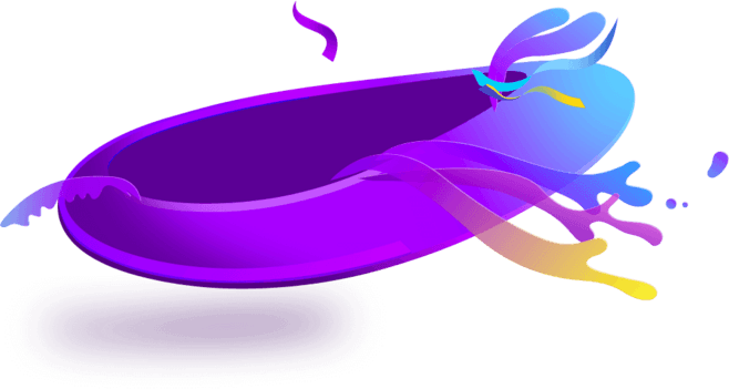 不规则紫色漂浮元素