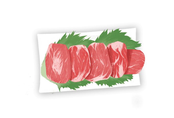 五花肉生肉蔬菜生菜手绘食材免抠素材