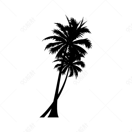 椰子树剪影