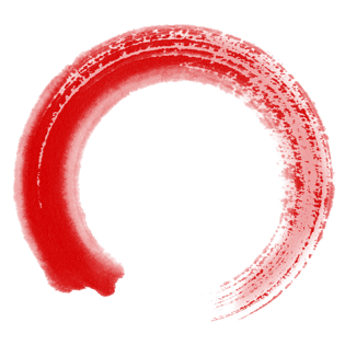 墨迹水墨圆圈中国风png素材