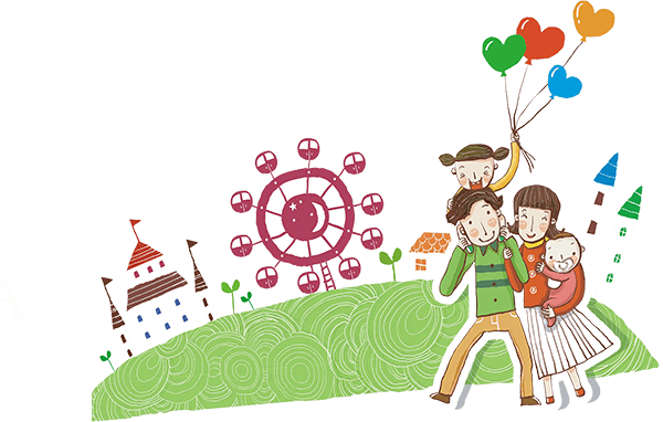 pngpsd2000*2000卡通一家人在一起pngpsd2000*2000我爱我家背景板图