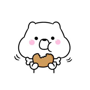 吃东西的小白熊