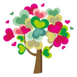 卡通爱心树图片大全