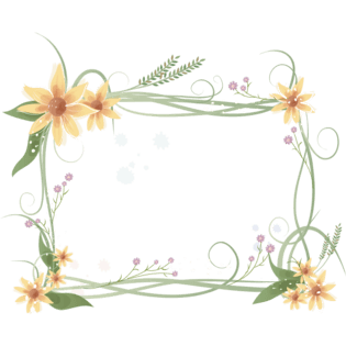 2000*2000手绘花朵边框pngpsd2000*2000玫瑰礼盒装饰pngpsd2000*2000