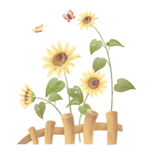 手绘向日葵pngpsd2000*2000创意自行车pngpsd2000*2000卡通花纹贴纸