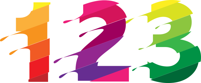 彩色数字123