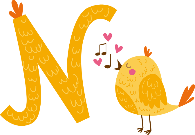 可爱卡通字母n图片大全